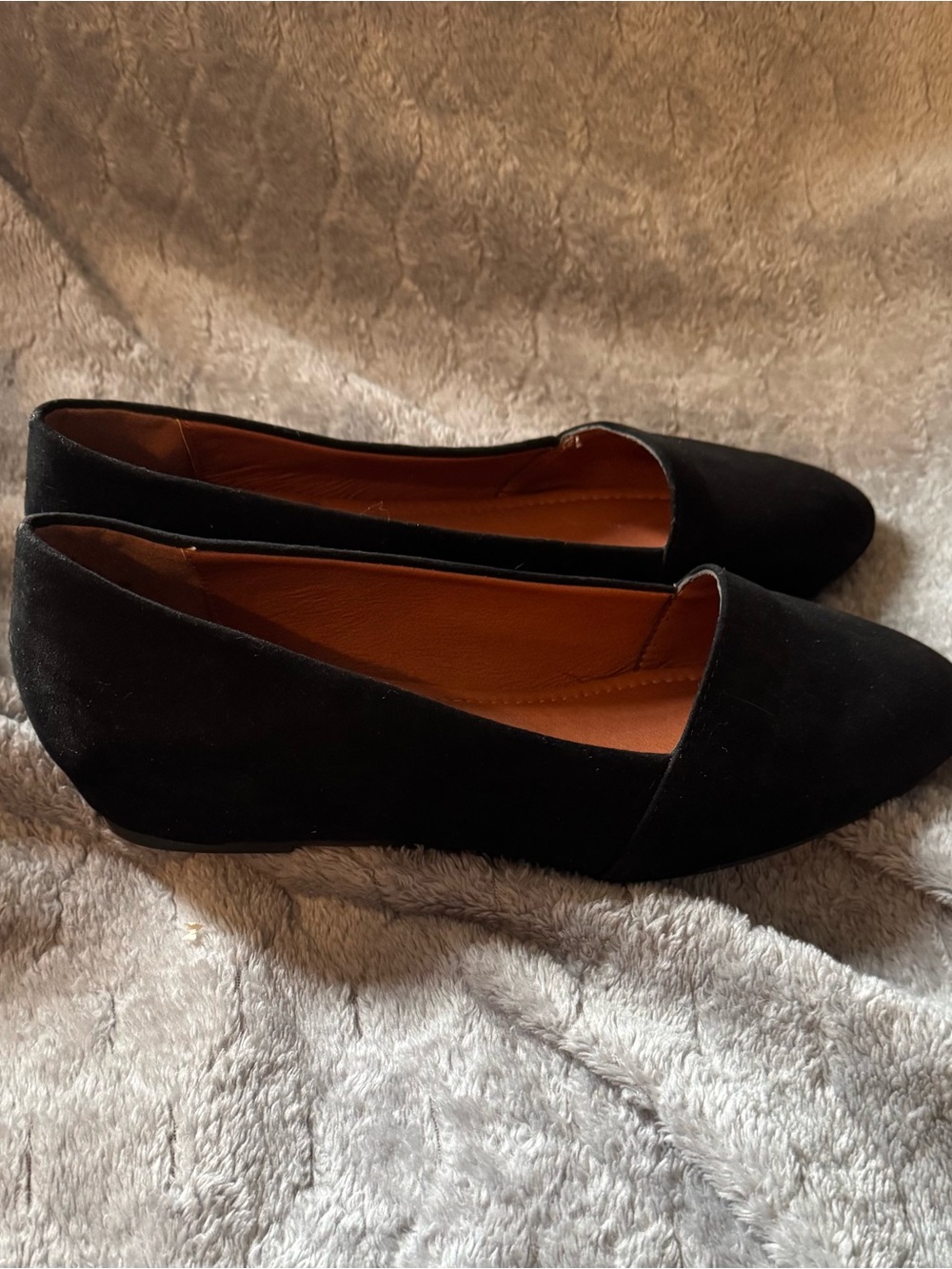 Classic Black Women's Suede Ballet Flats